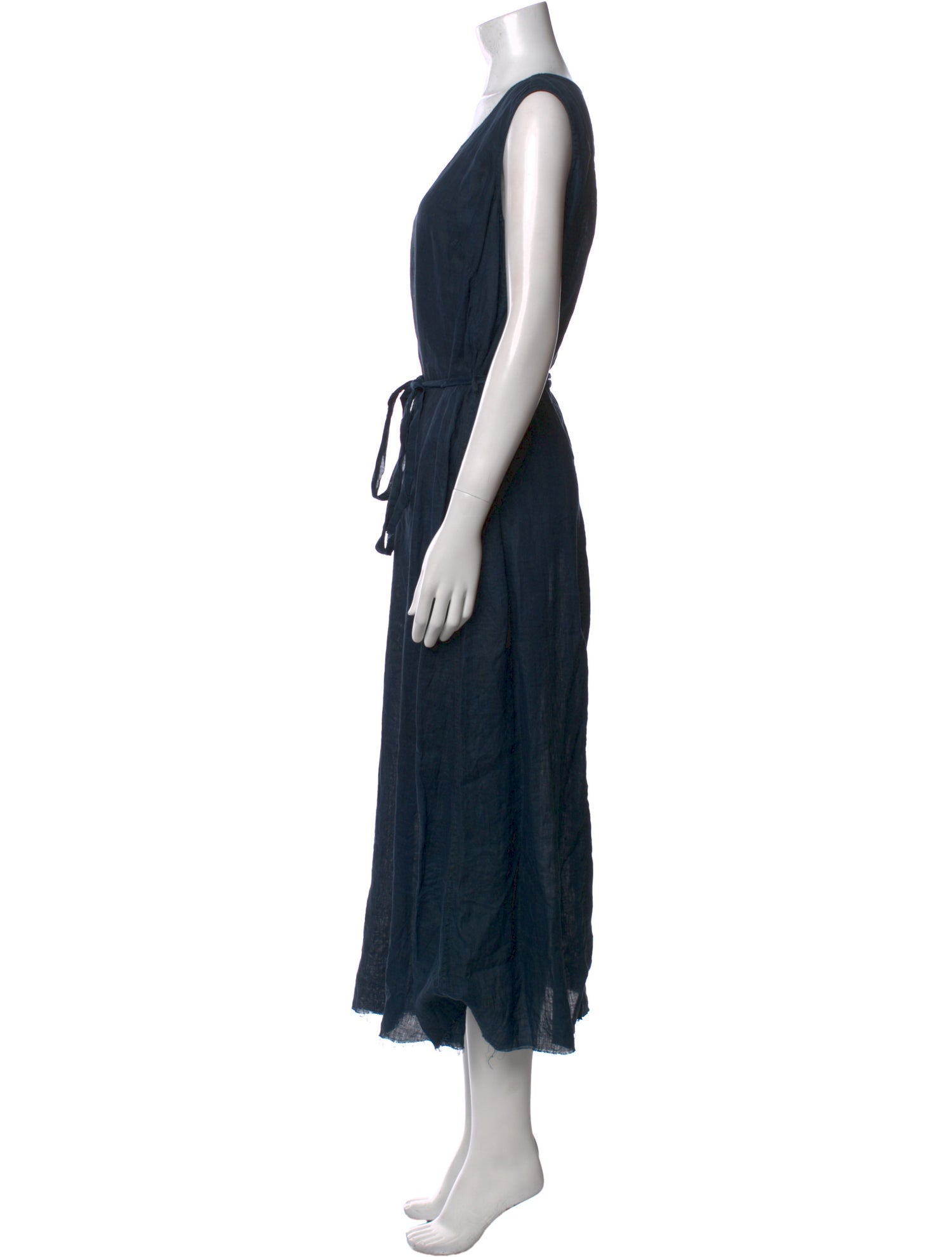 Pas De Calais Scoop Neck Long Dress