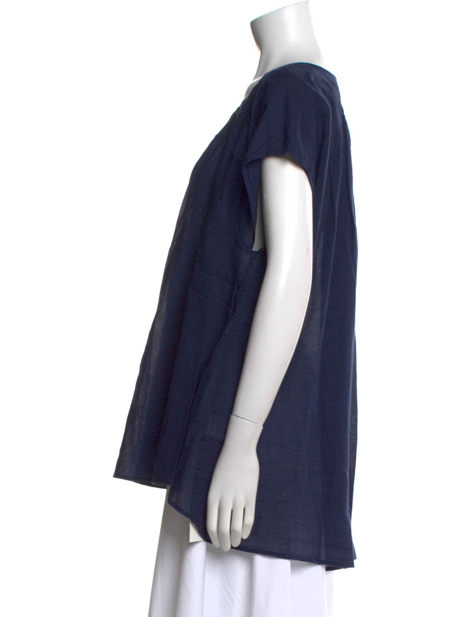 Pas De Calais V-Neck Short Sleeve Blouse