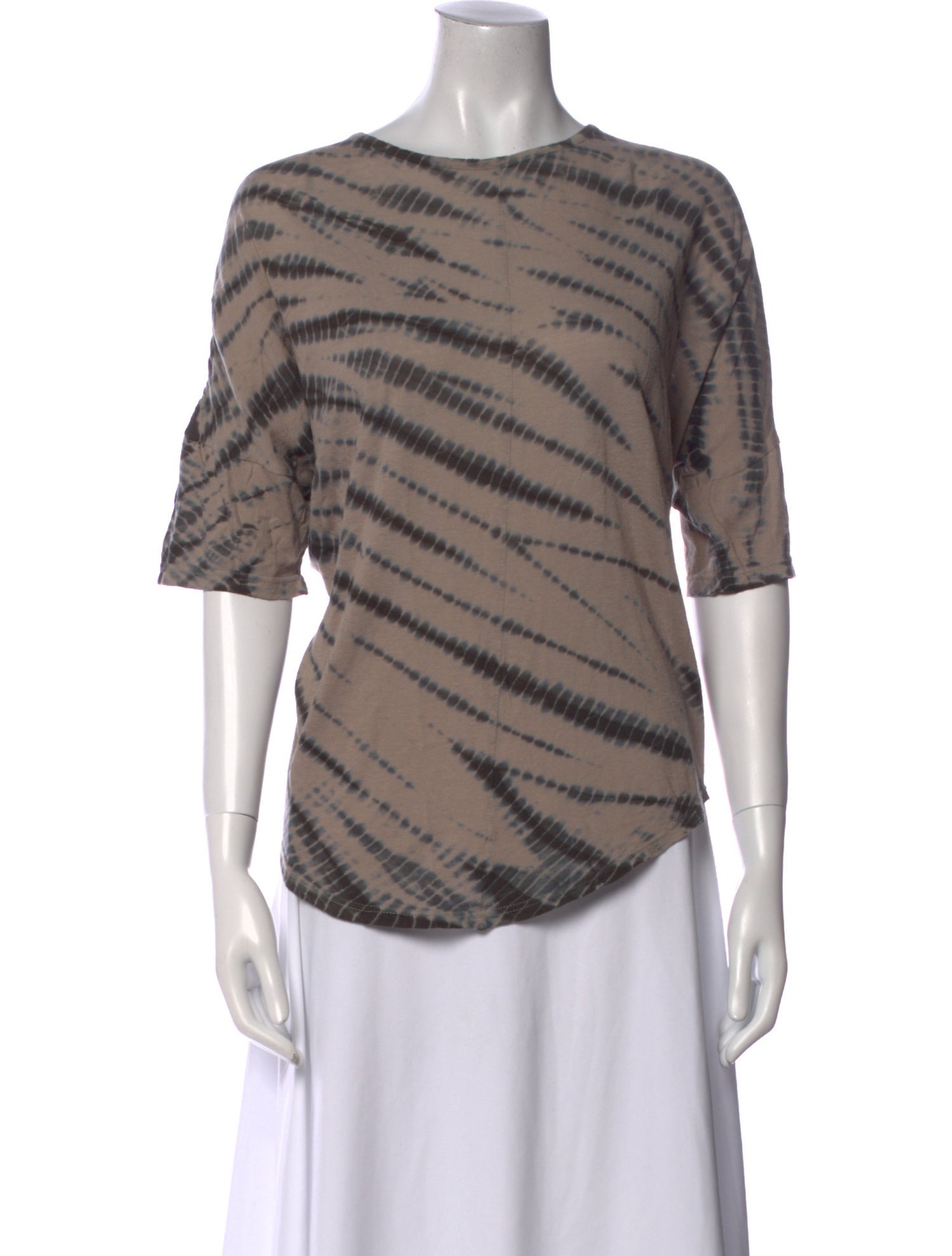 Pas De Calais Tie-Dye Print Scoop Neck T-Shirt