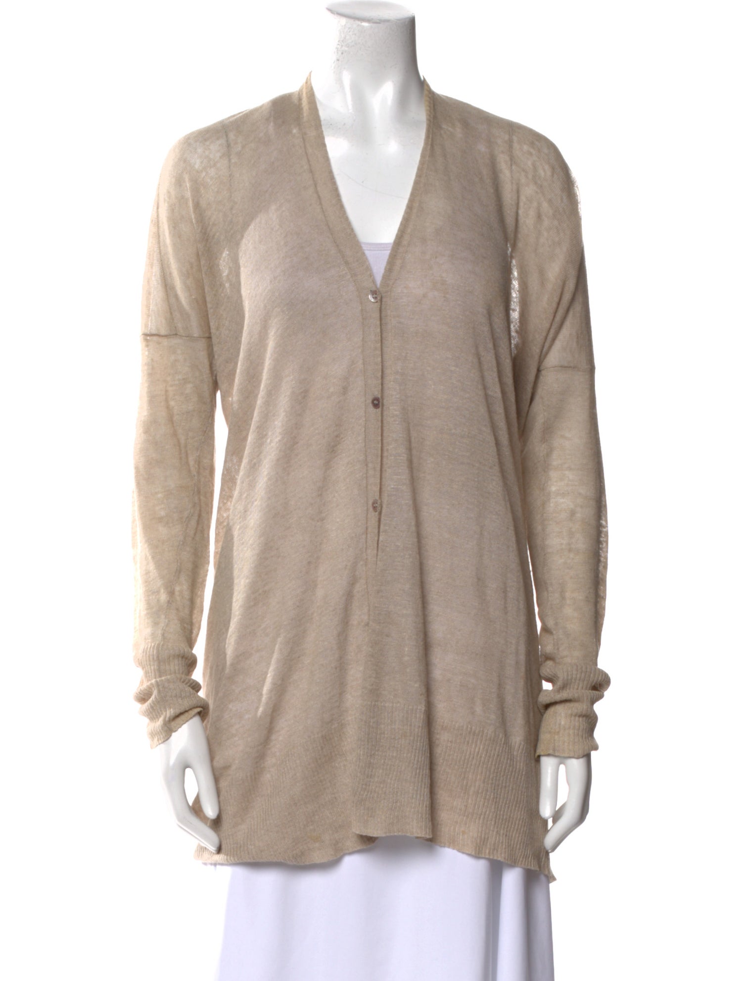 Pas De Calais Linen V-Neck Sweater