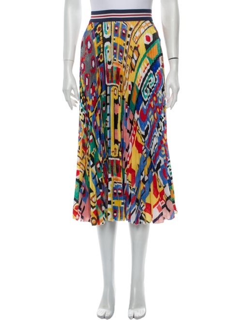 Stella Jean Printed Midi Length Skirt Yellow