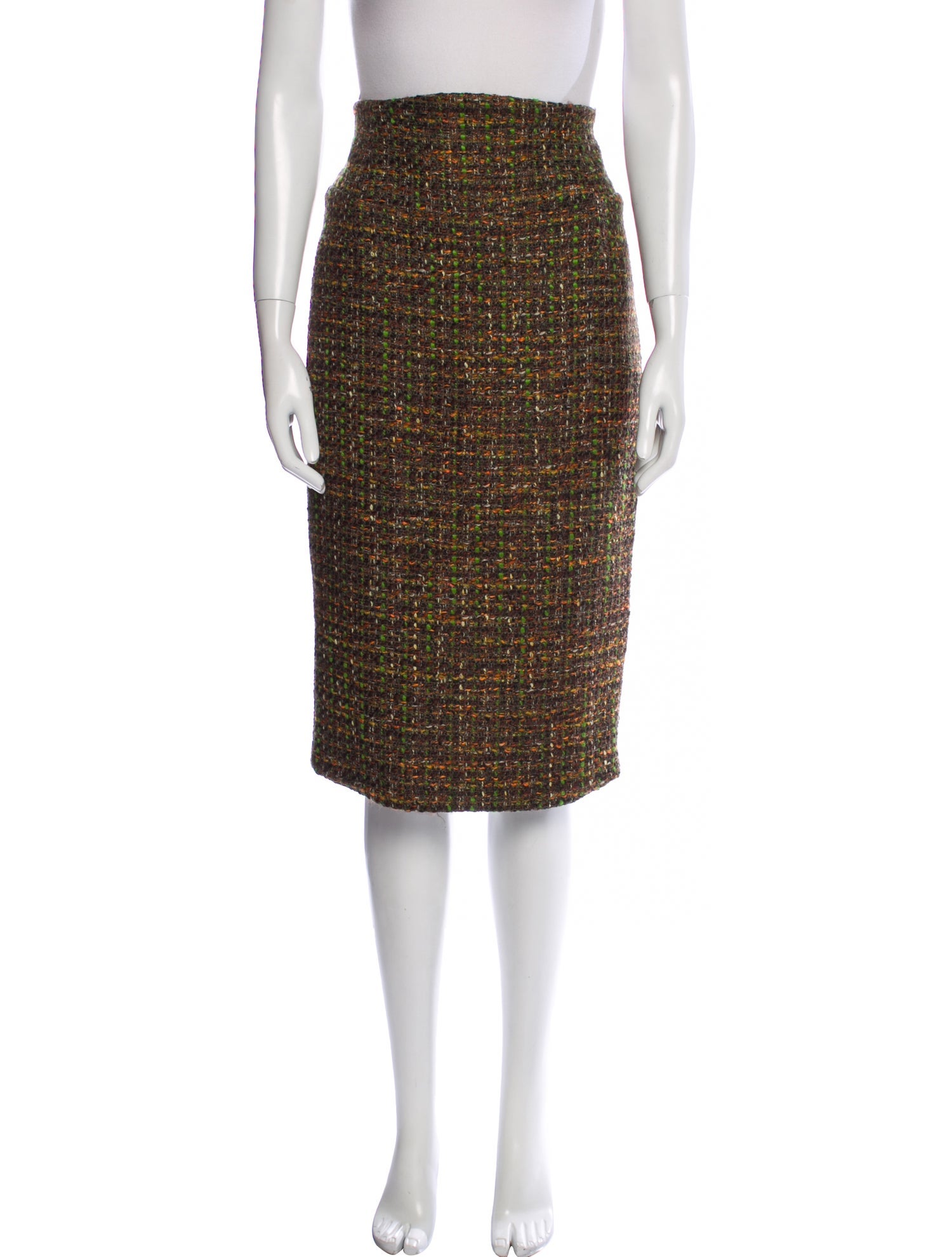 Stella Jean Tweed Pattern Knee-Length Skirt