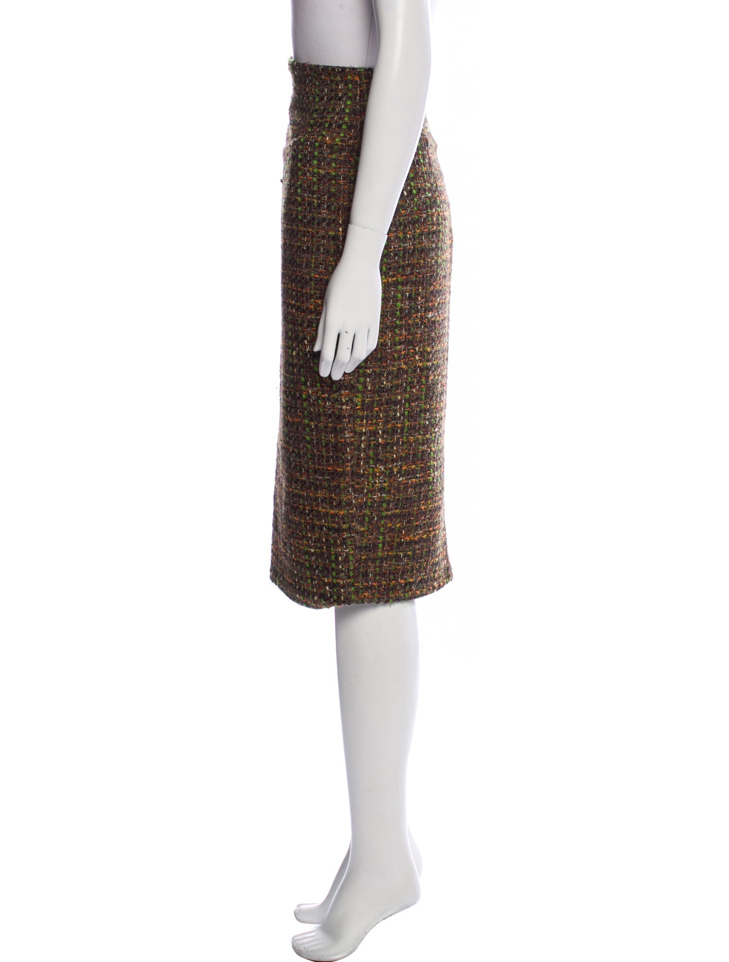 Stella Jean Tweed Pattern Knee-Length Skirt