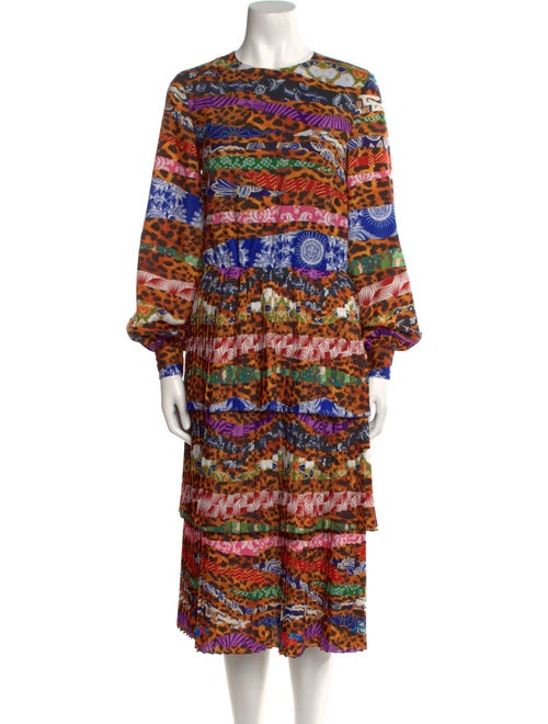 Stella Jean Printed Midi Length Dress