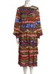 Stella Jean Printed Midi Length Dress