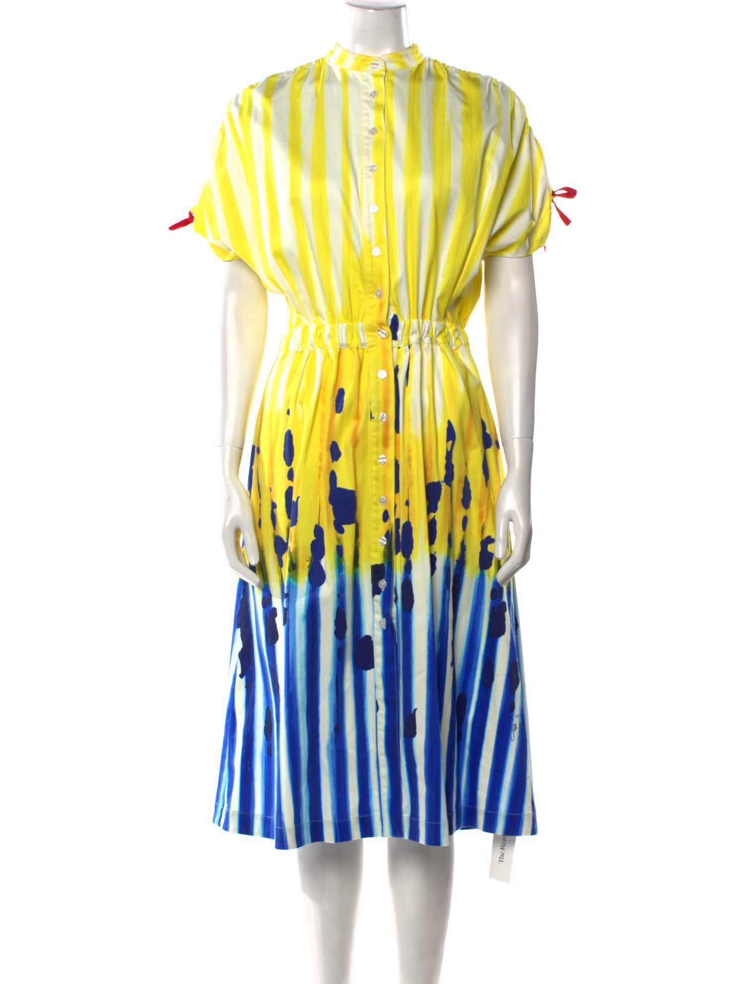 Stella Jean Striped Midi Length Dress