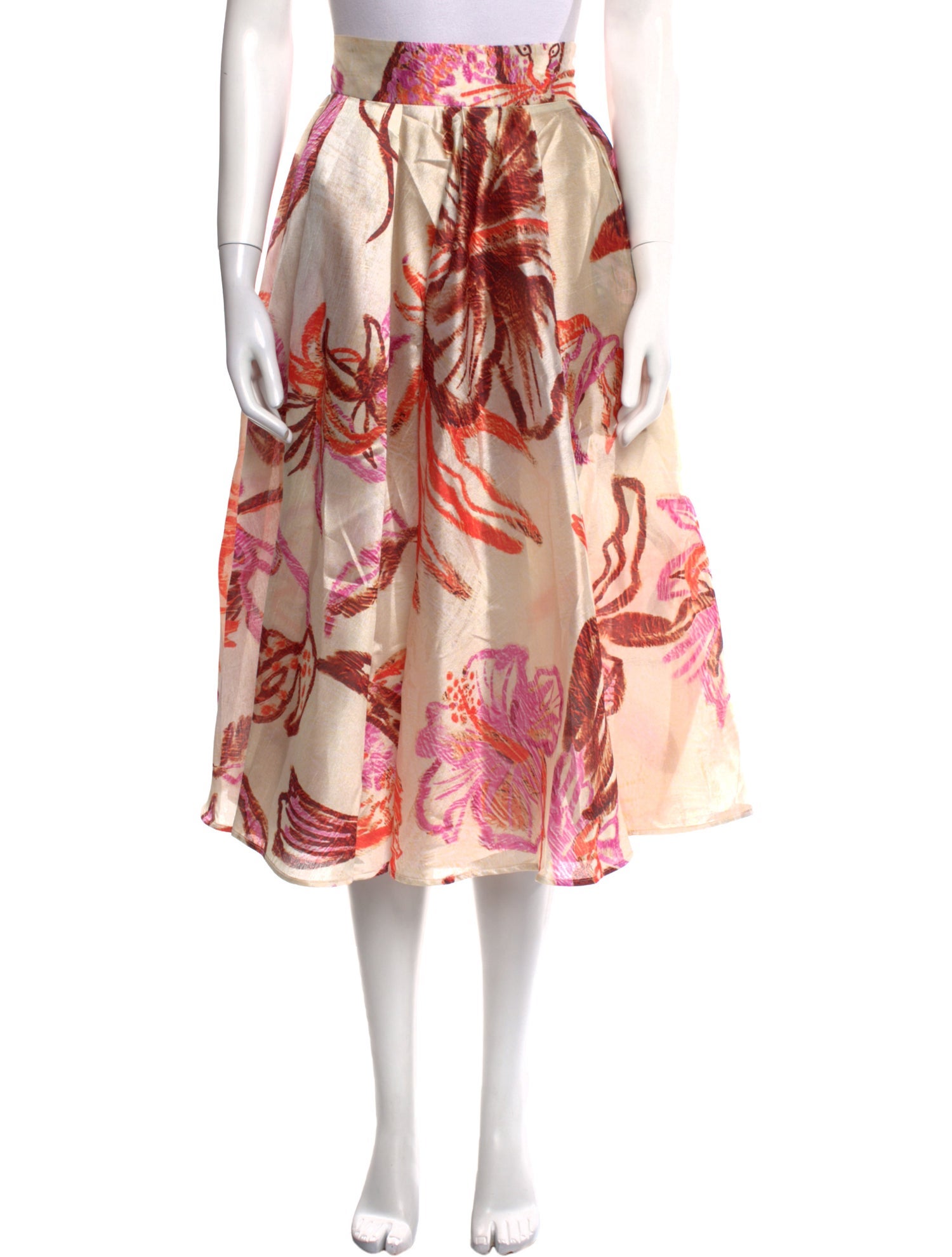 Stella Jean Printed Midi Length Skirt