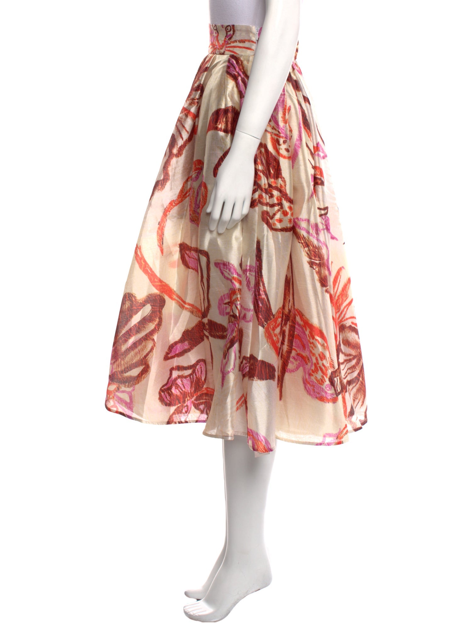 Stella Jean Printed Midi Length Skirt