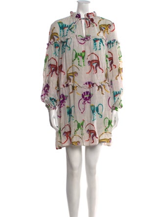 Stella Jean Floral Print Mini Dress