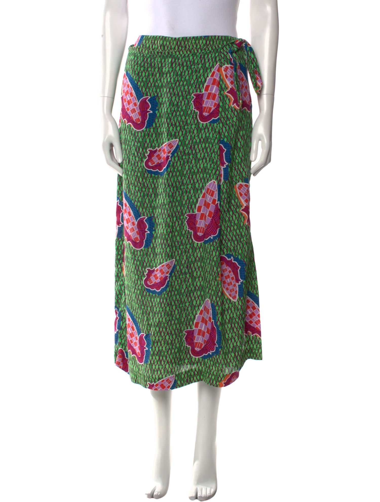 Stella Jean Floral Print Midi Length Skirt