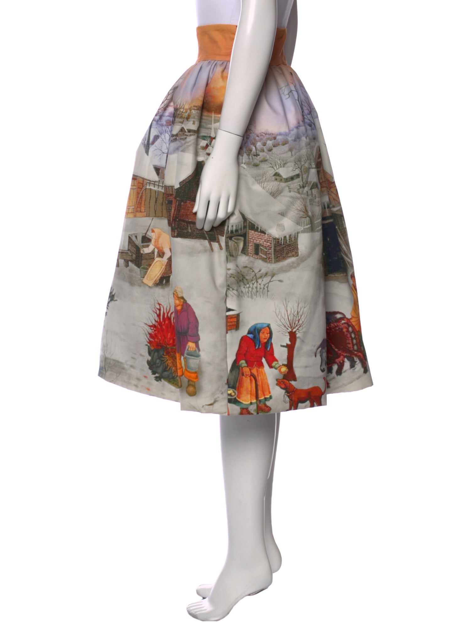 Stella Jean Graphic Print Midi Length Skirt