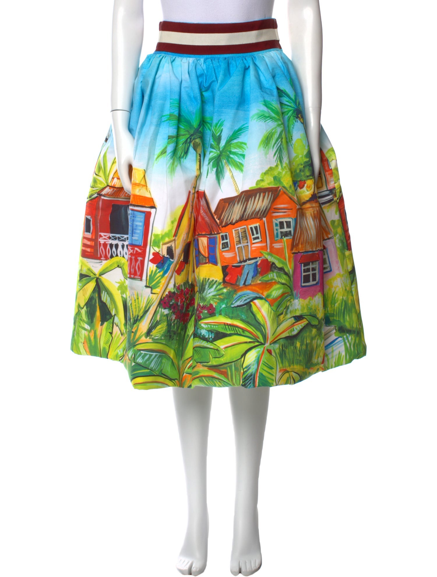 Stella Jean Printed Midi Length Skirt