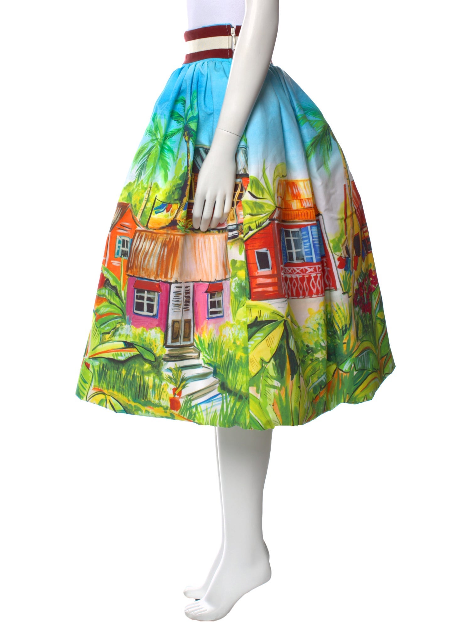 Stella Jean Printed Midi Length Skirt