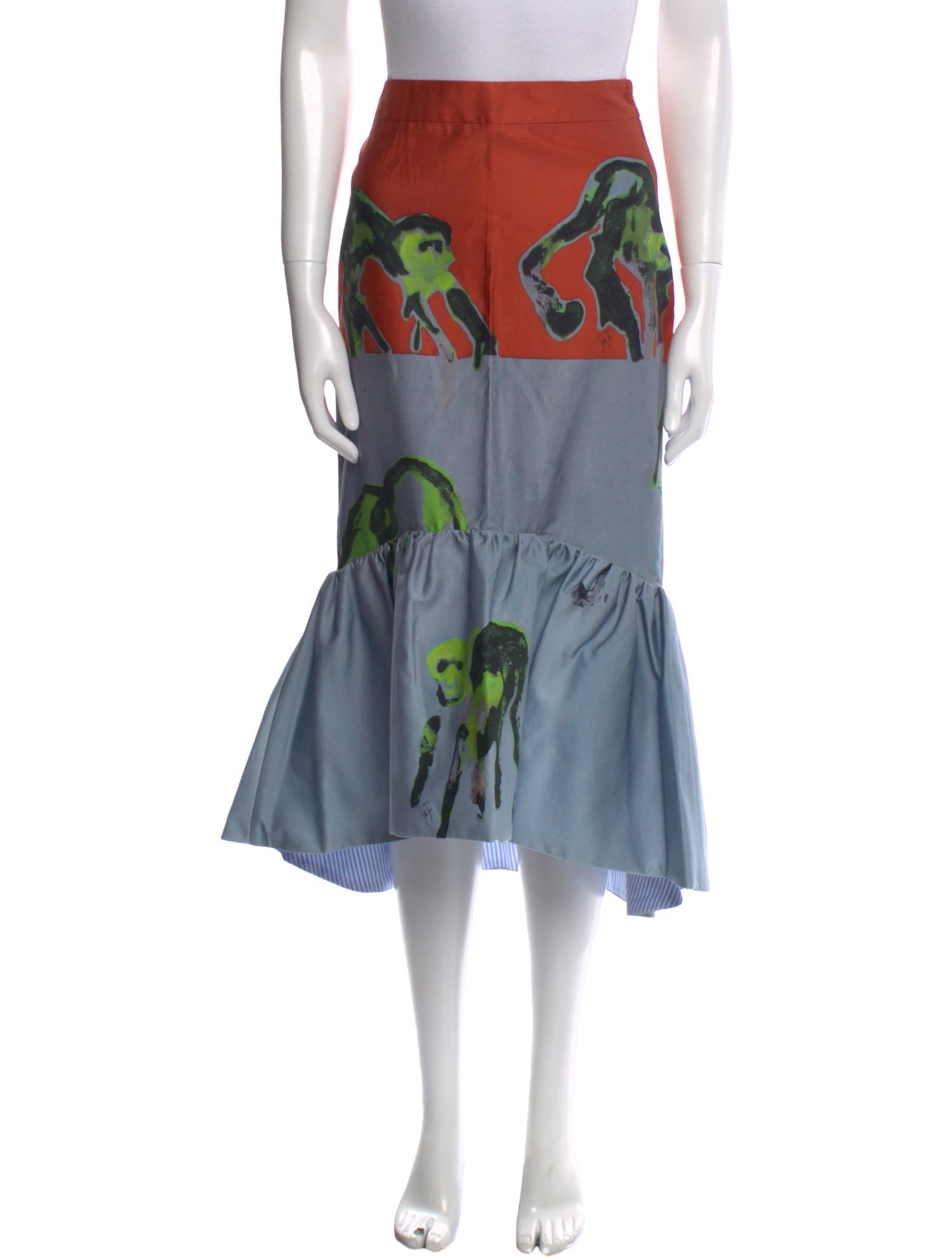 Stella Jean Printed Midi Length Skirt