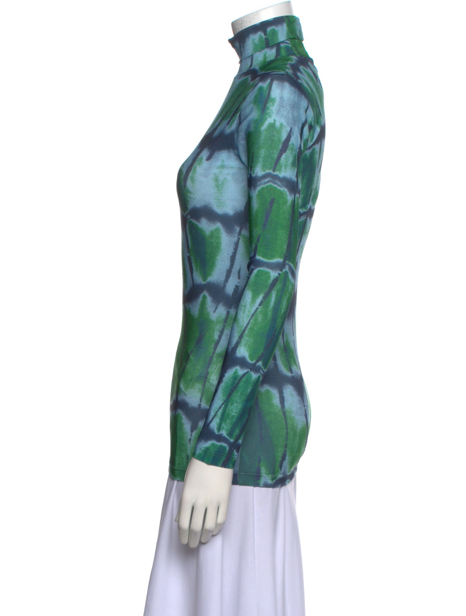 Stella Jean Printed Mock Neck Blouse