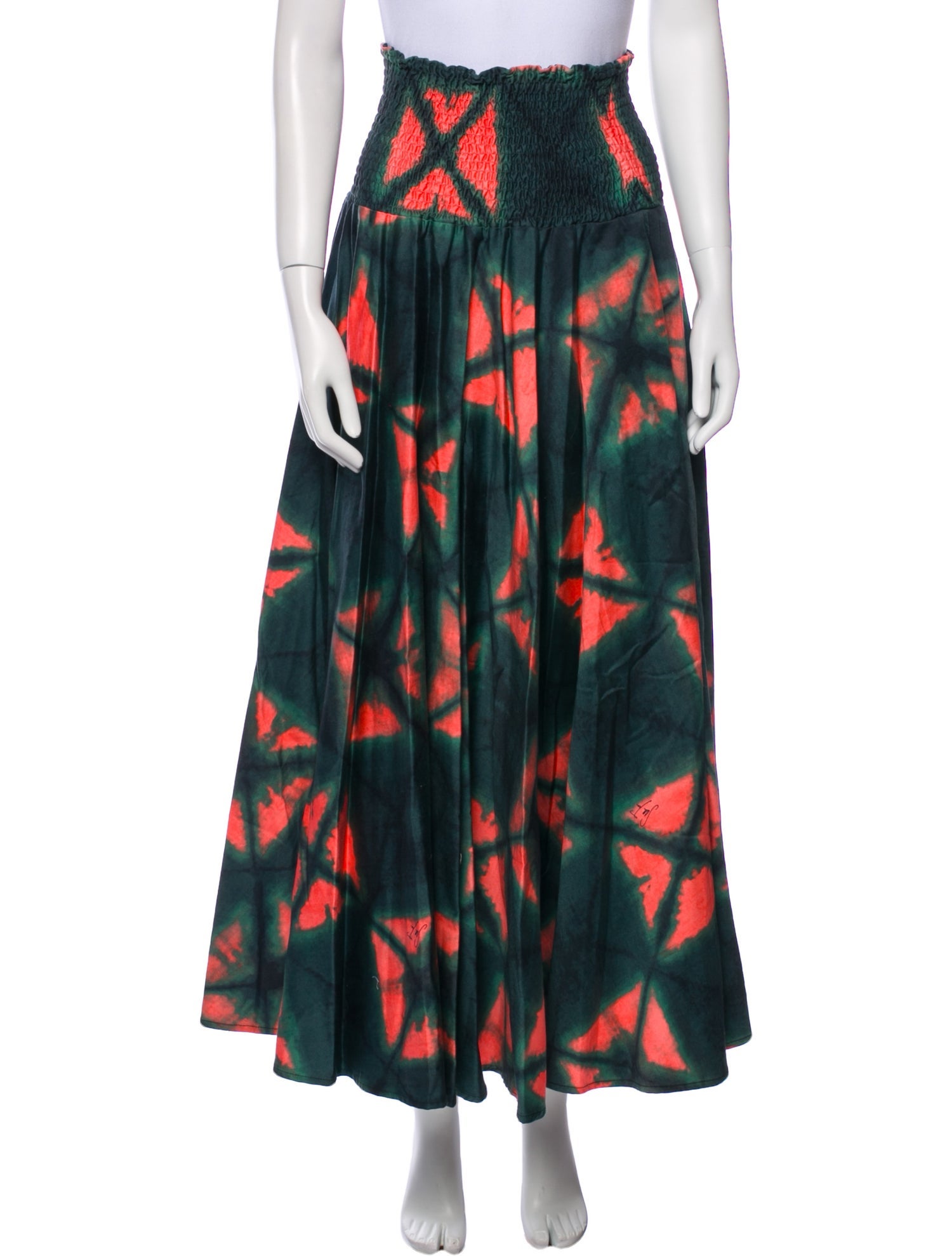 Stella Jean Tie-Dye Print Midi Length Skirt
