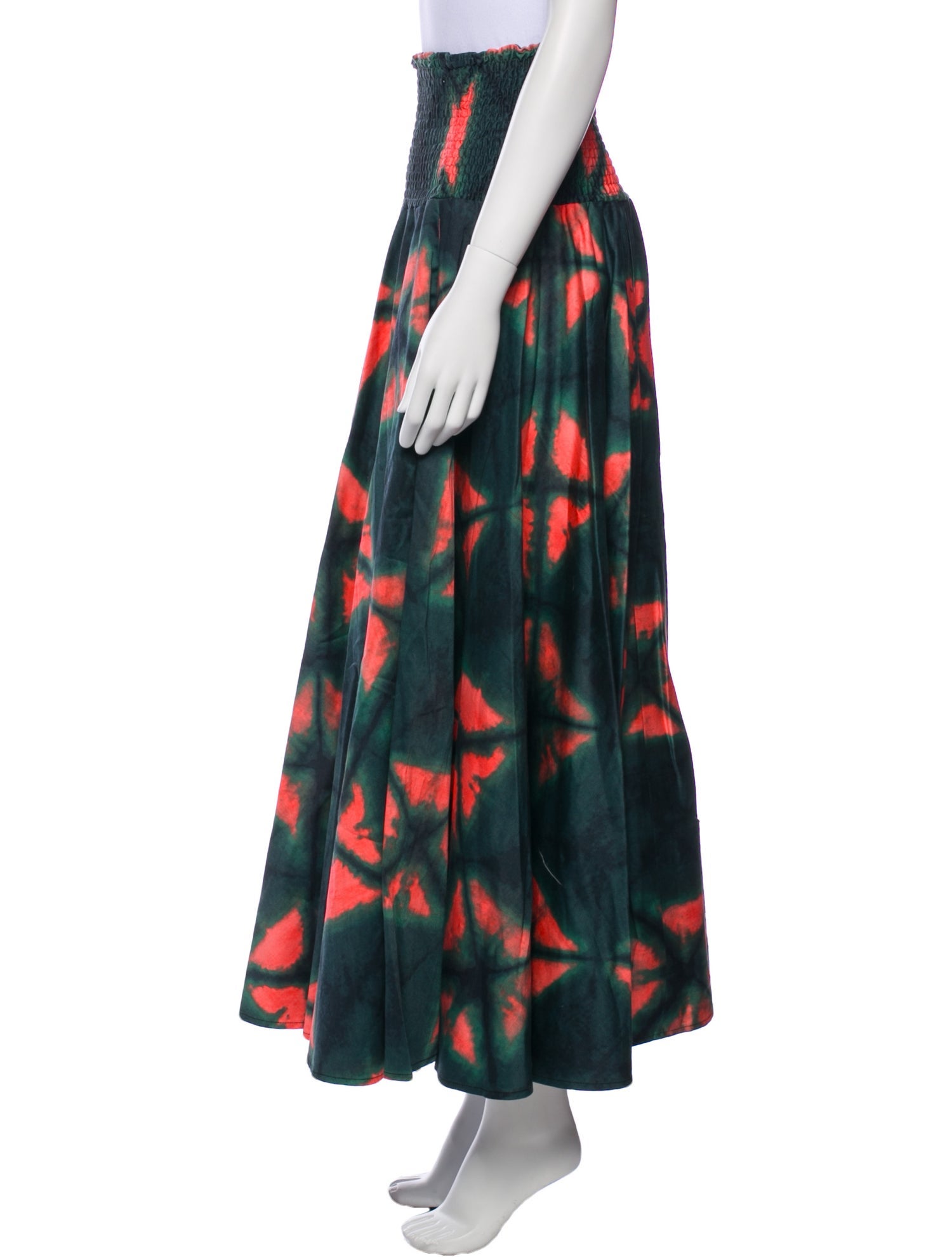 Stella Jean Tie-Dye Print Midi Length Skirt