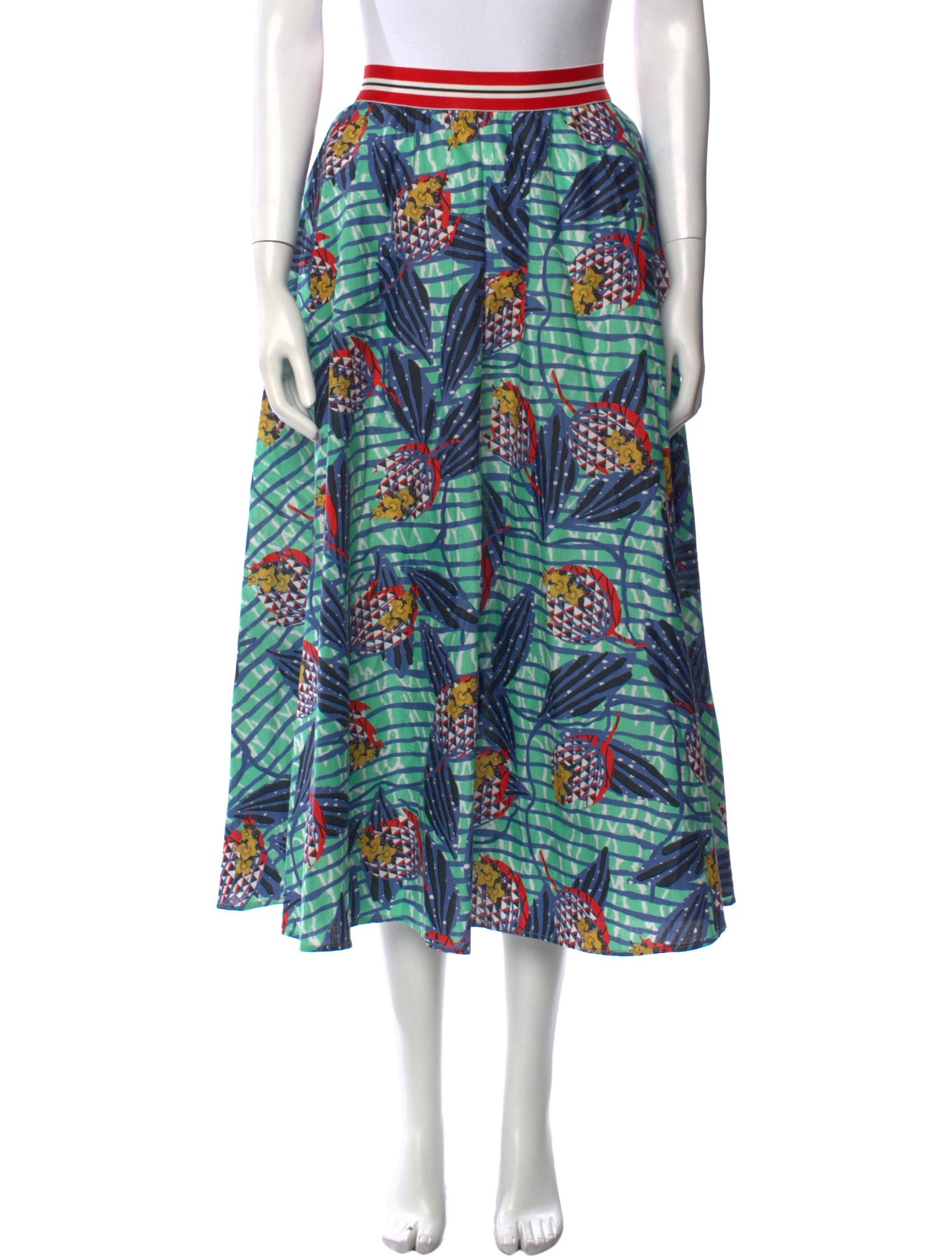 Stella Jean Printed Midi Length Skirt