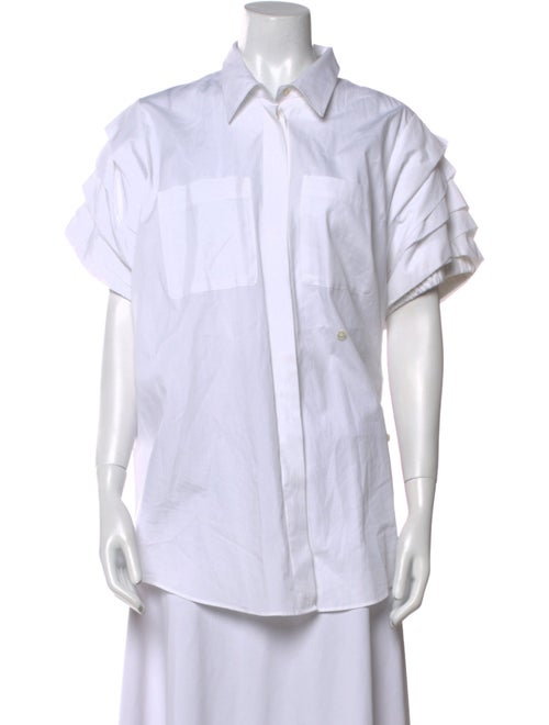 Stella Jean Short Sleeve Button-Up Top