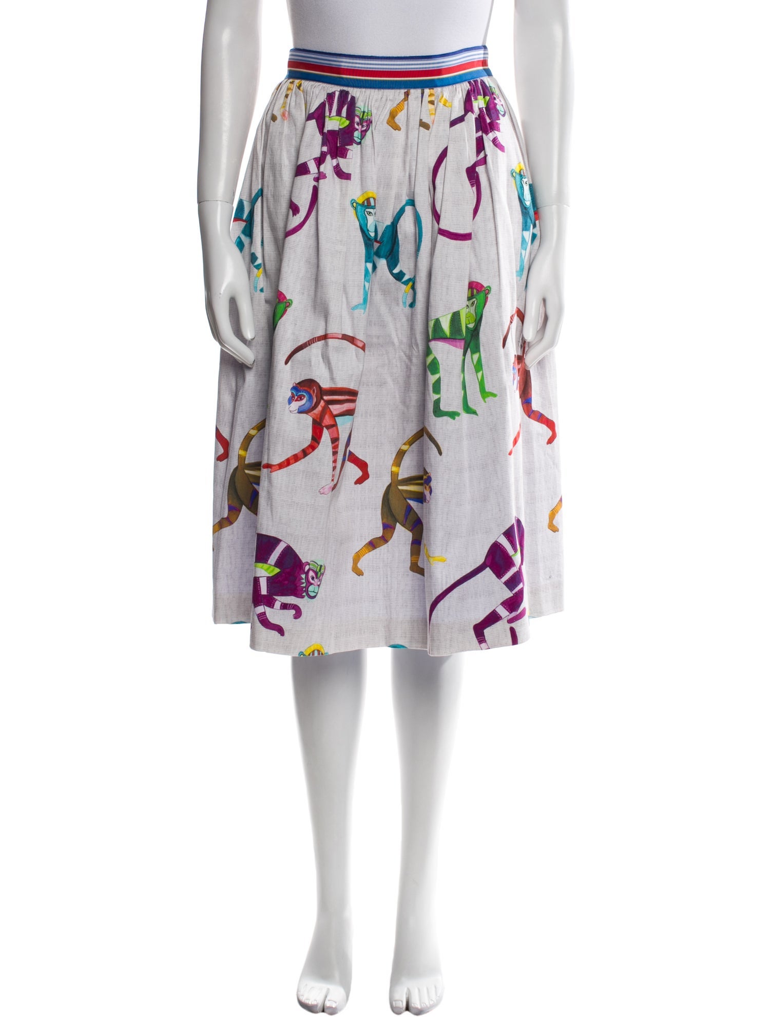 Stella Jean Printed Midi Length Skirt