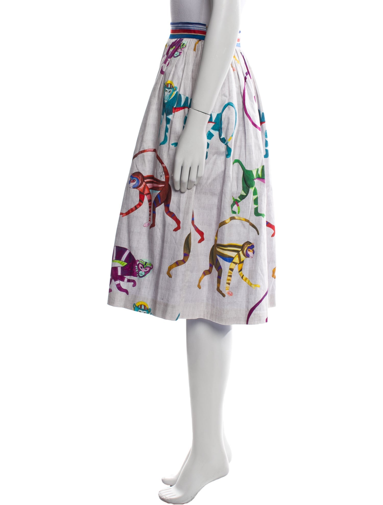 Stella Jean Printed Midi Length Skirt