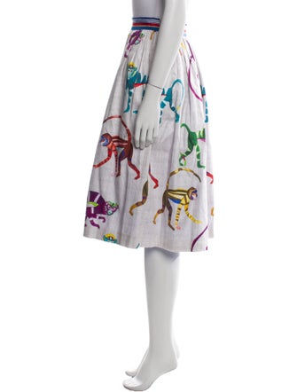 Stella Jean Printed Midi Length Skirt