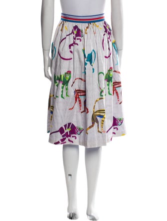 Stella Jean Printed Midi Length Skirt