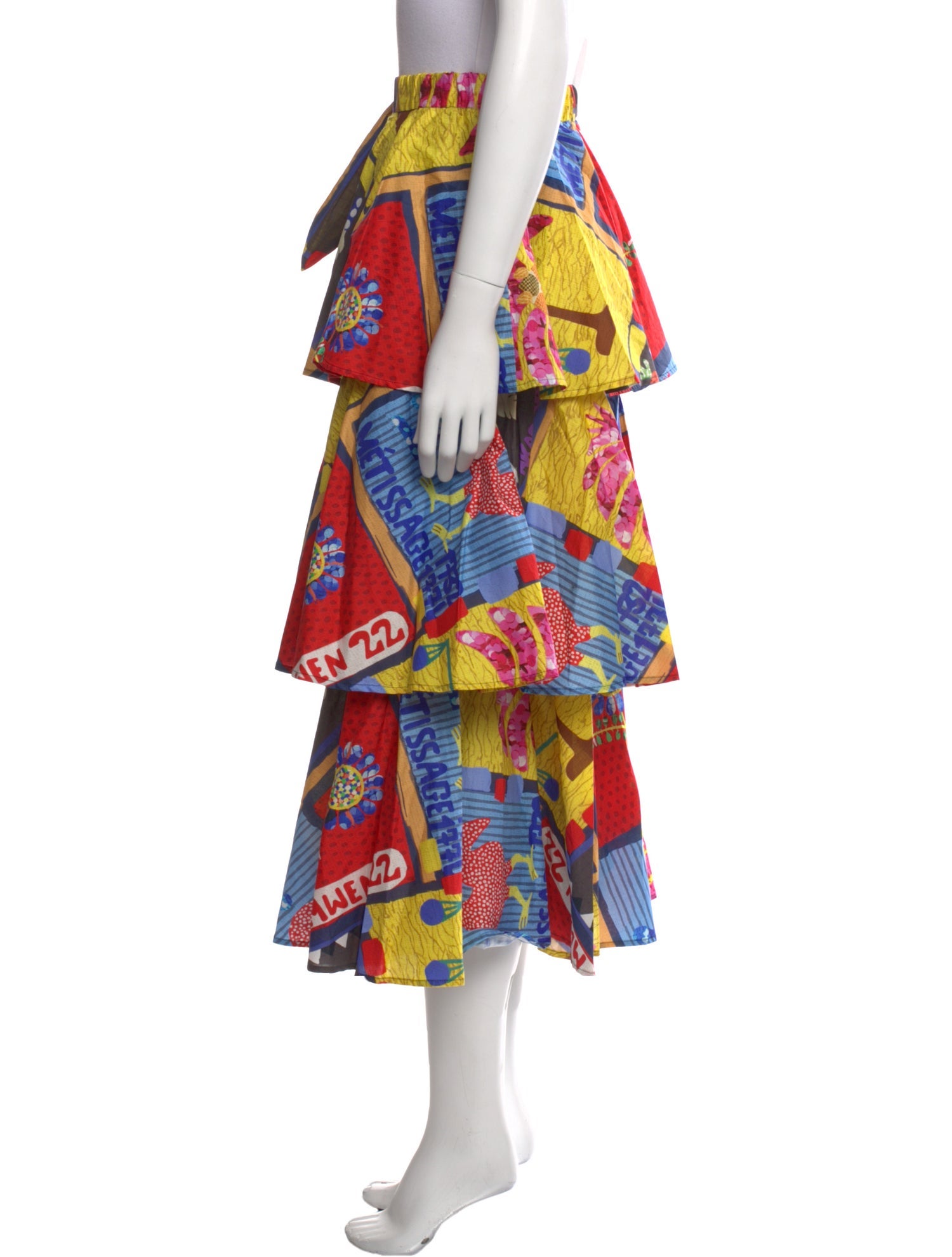 Stella Jean Printed Midi Length Skirt