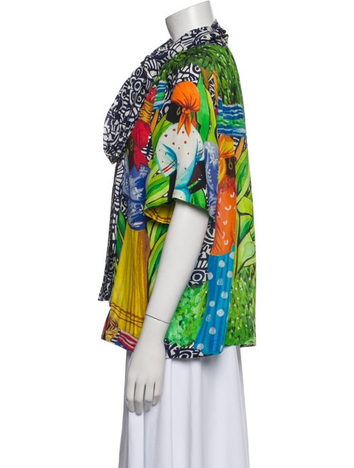 Stella Jean Silk Printed Blouse