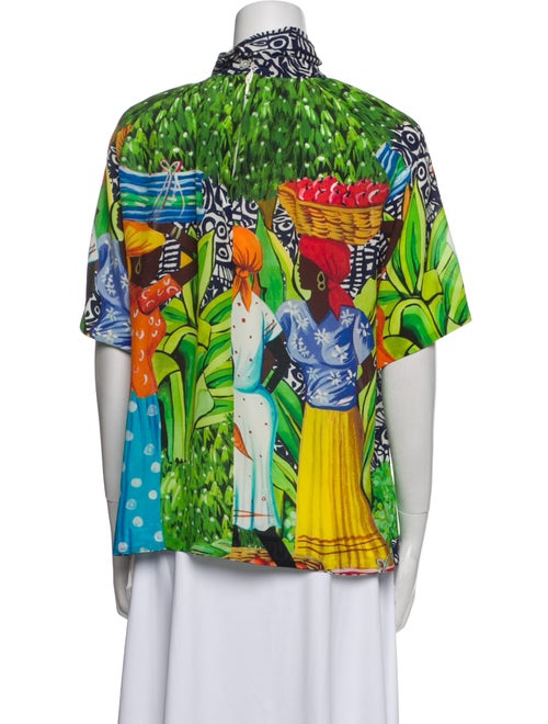 Stella Jean Silk Printed Blouse