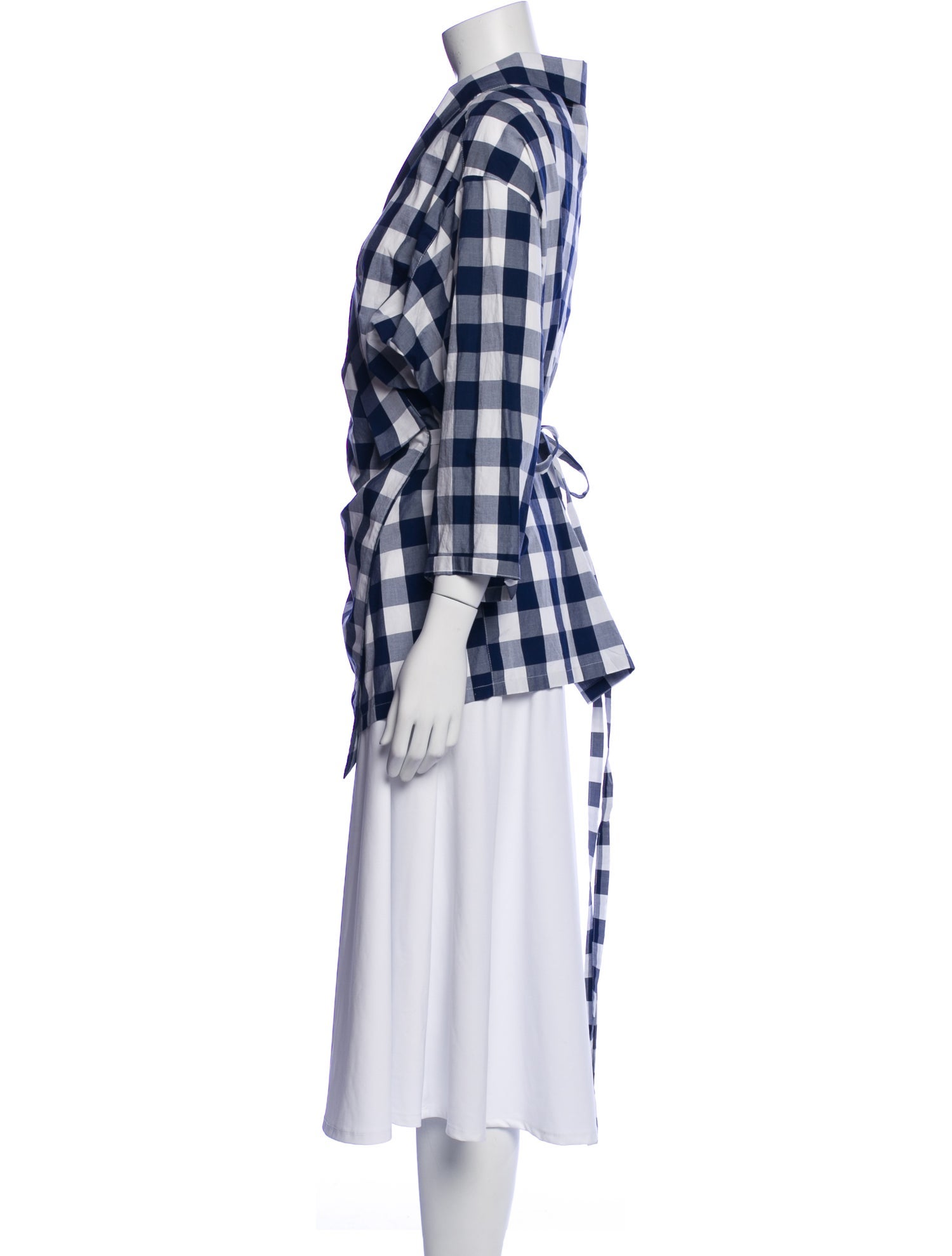 Stella Jean Plaid Print V-Neck Tunic