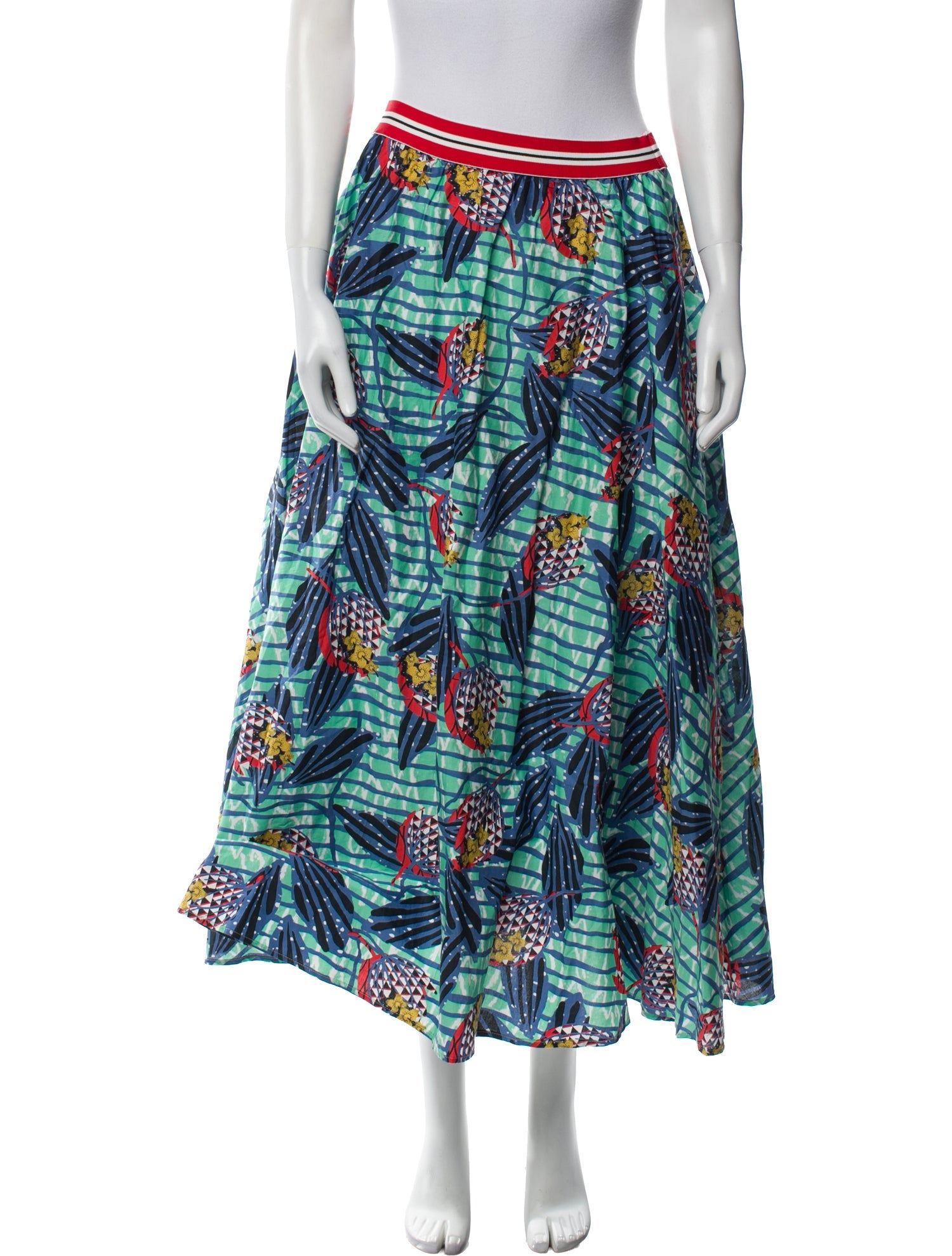 Stella Jean Printed Midi Length Skirt