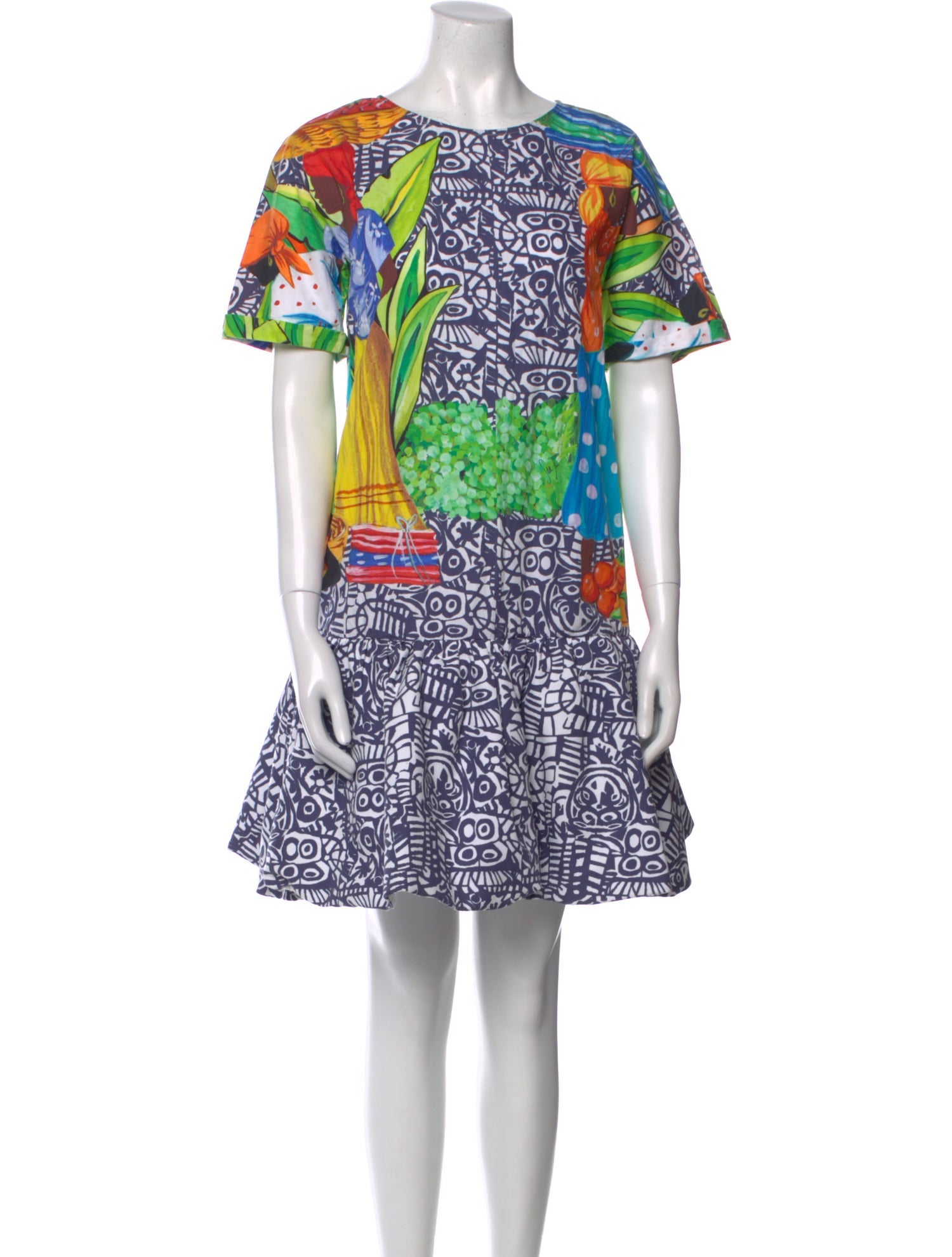 Stella Jean Printed Mini Dress