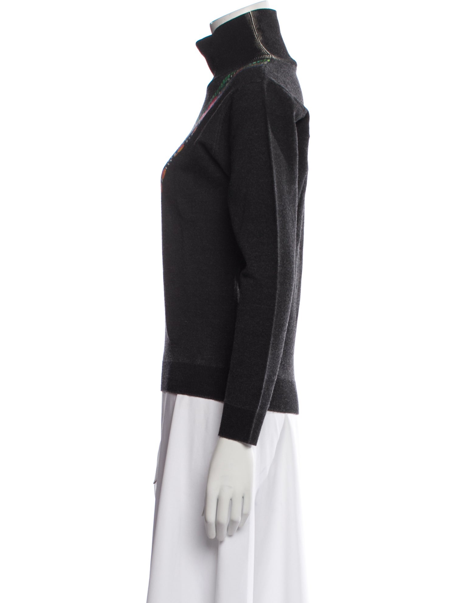 Stella Jean Merino Wool Turtleneck Sweater