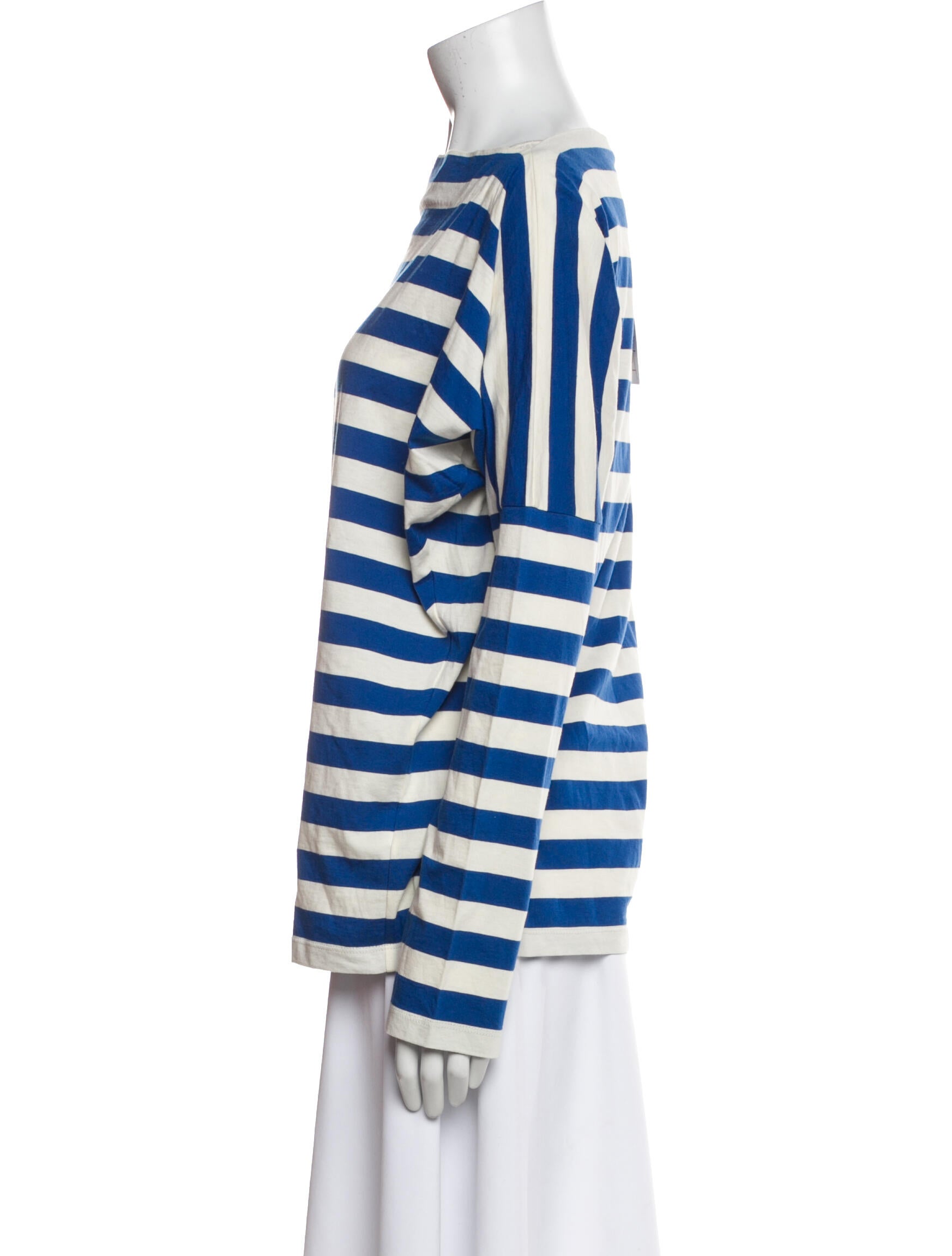 Stella Jean Striped Bateau Neckline Top w/ Tags