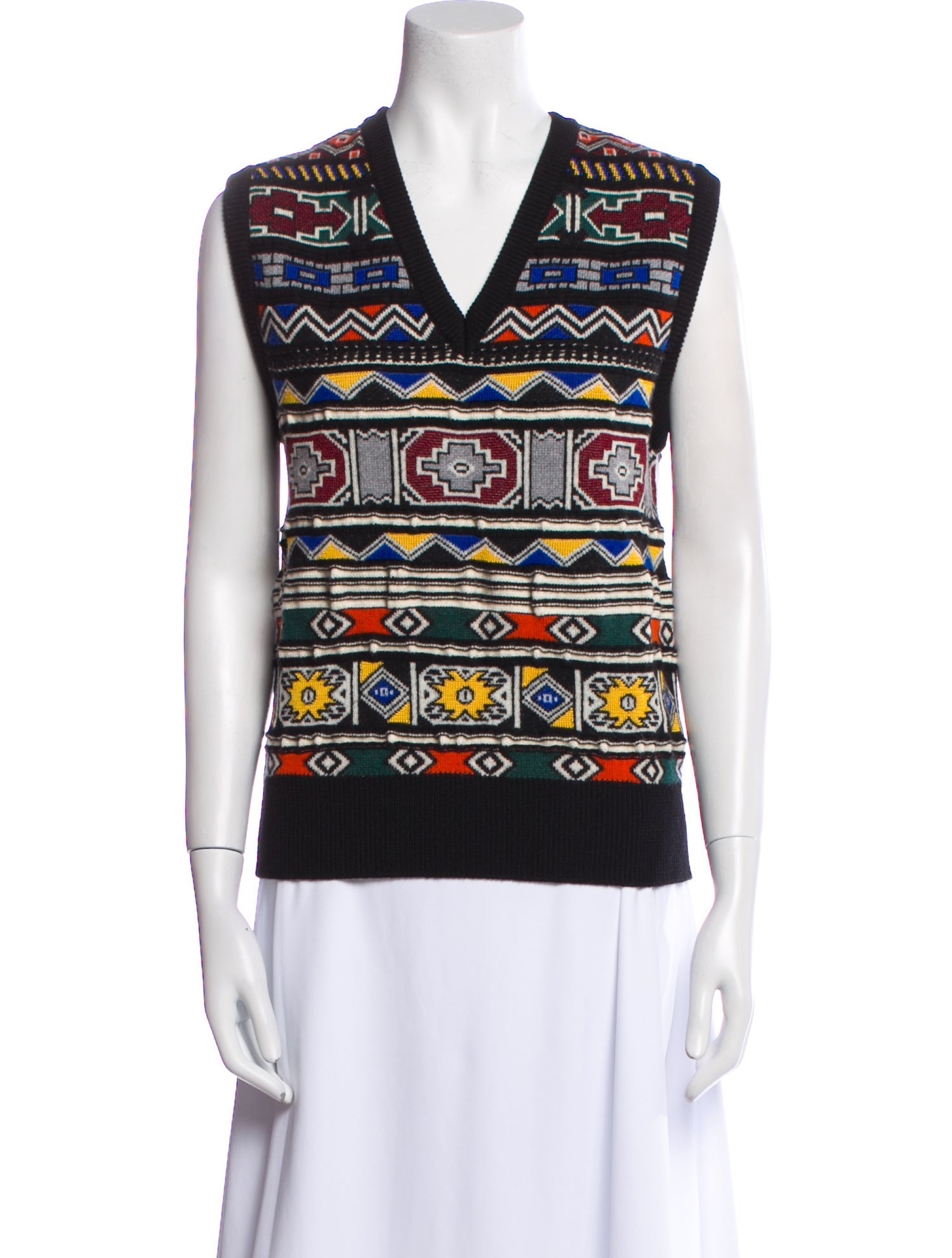 Stella Jean Wool Printed Sweater