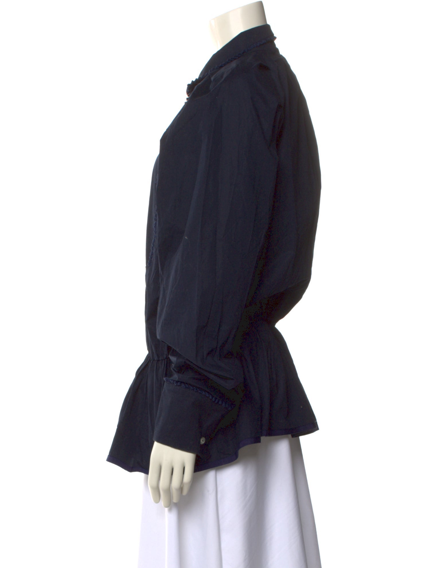 Stella Jean Long Sleeve Button-Up Top