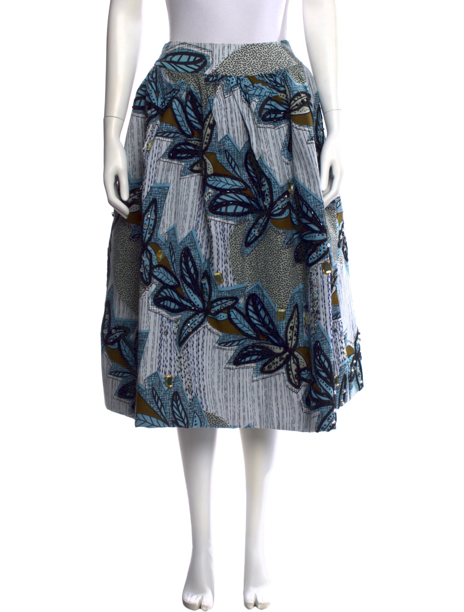 Stella Jean Printed Midi Length Skirt