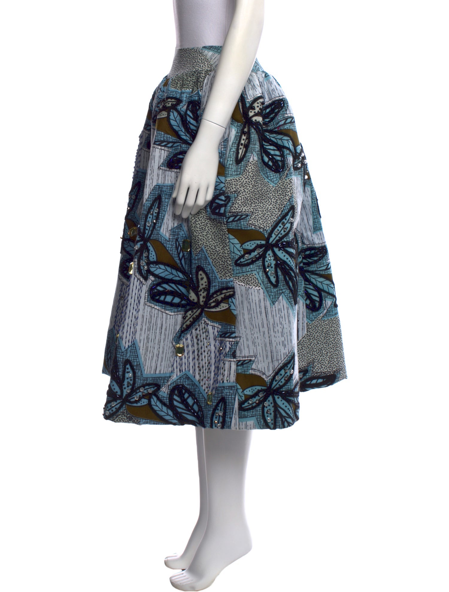 Stella Jean Printed Midi Length Skirt