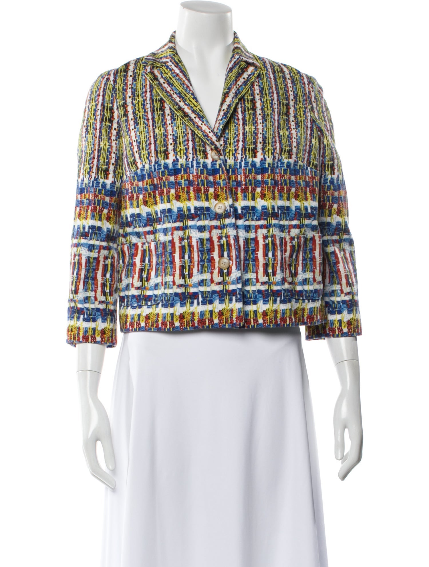 Stella Jean Plaid Print Blazer