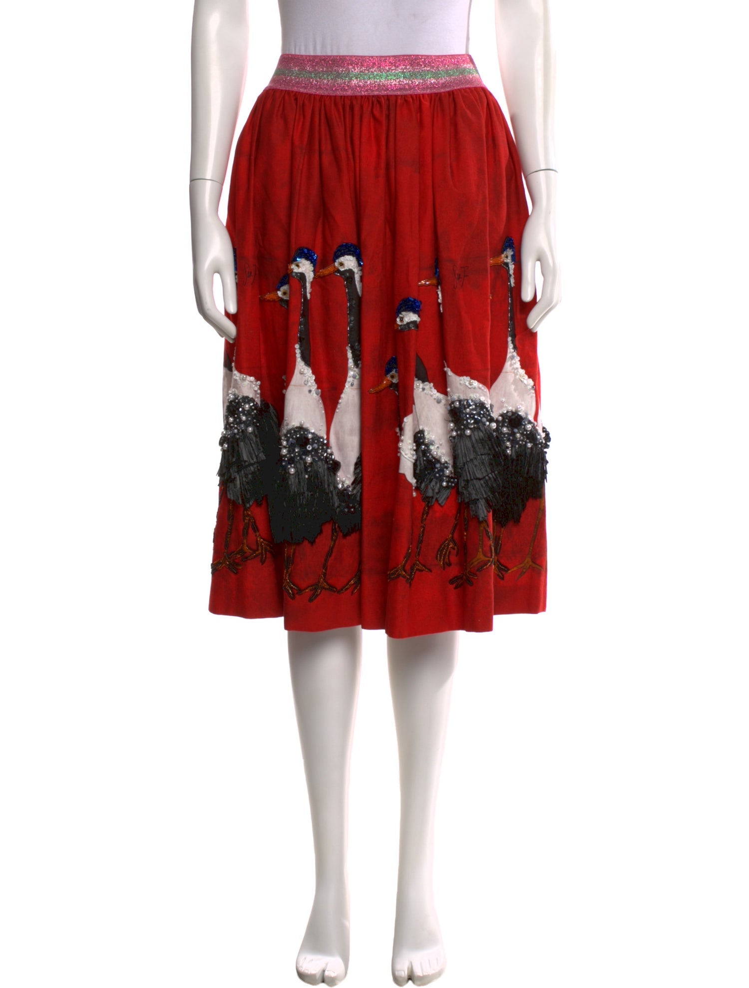 Stella Jean Floral Print Knee-Length Skirt