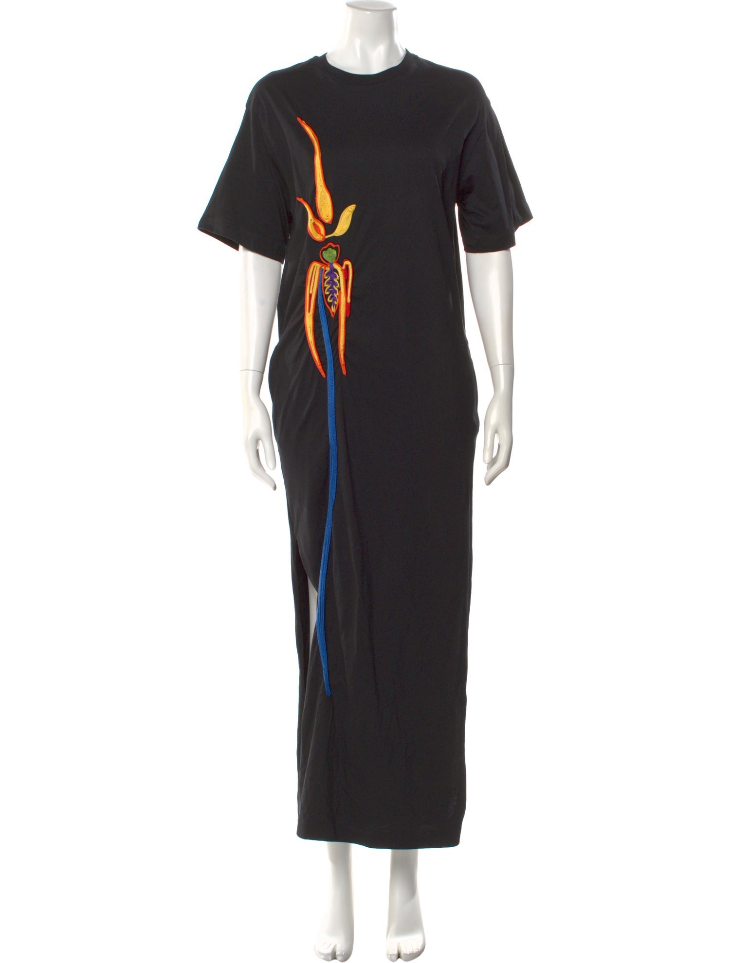 Stella Jean Crew Neck Long Dress