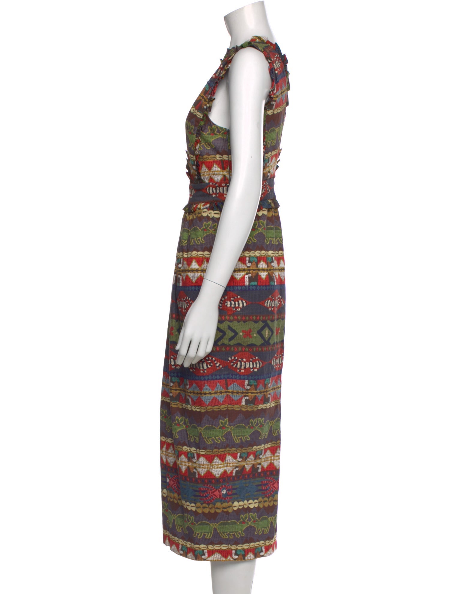 Stella Jean Printed Long Dress
