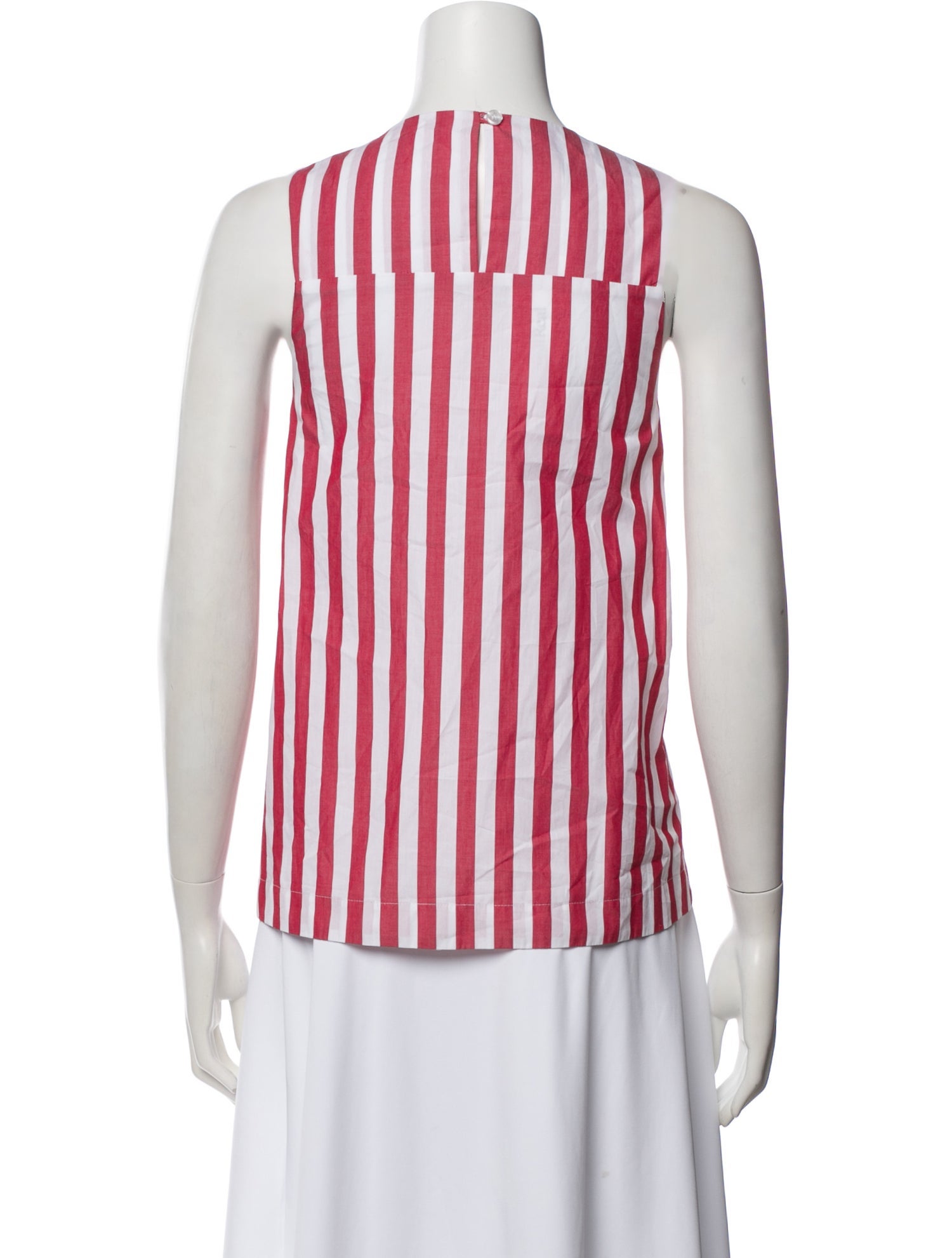 Stella Jean Striped Tie Neck Top