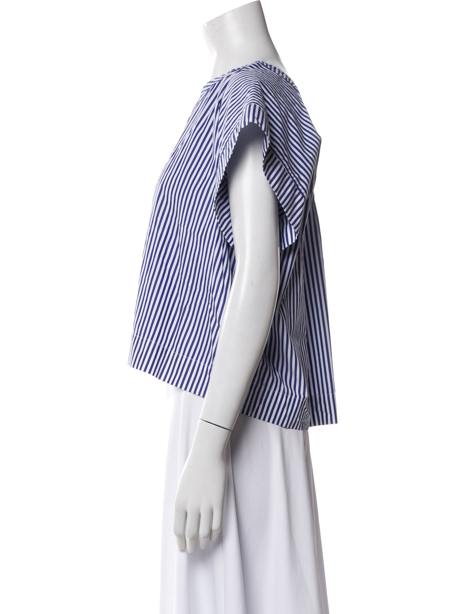 Stella Jean Striped Crew Neck Top