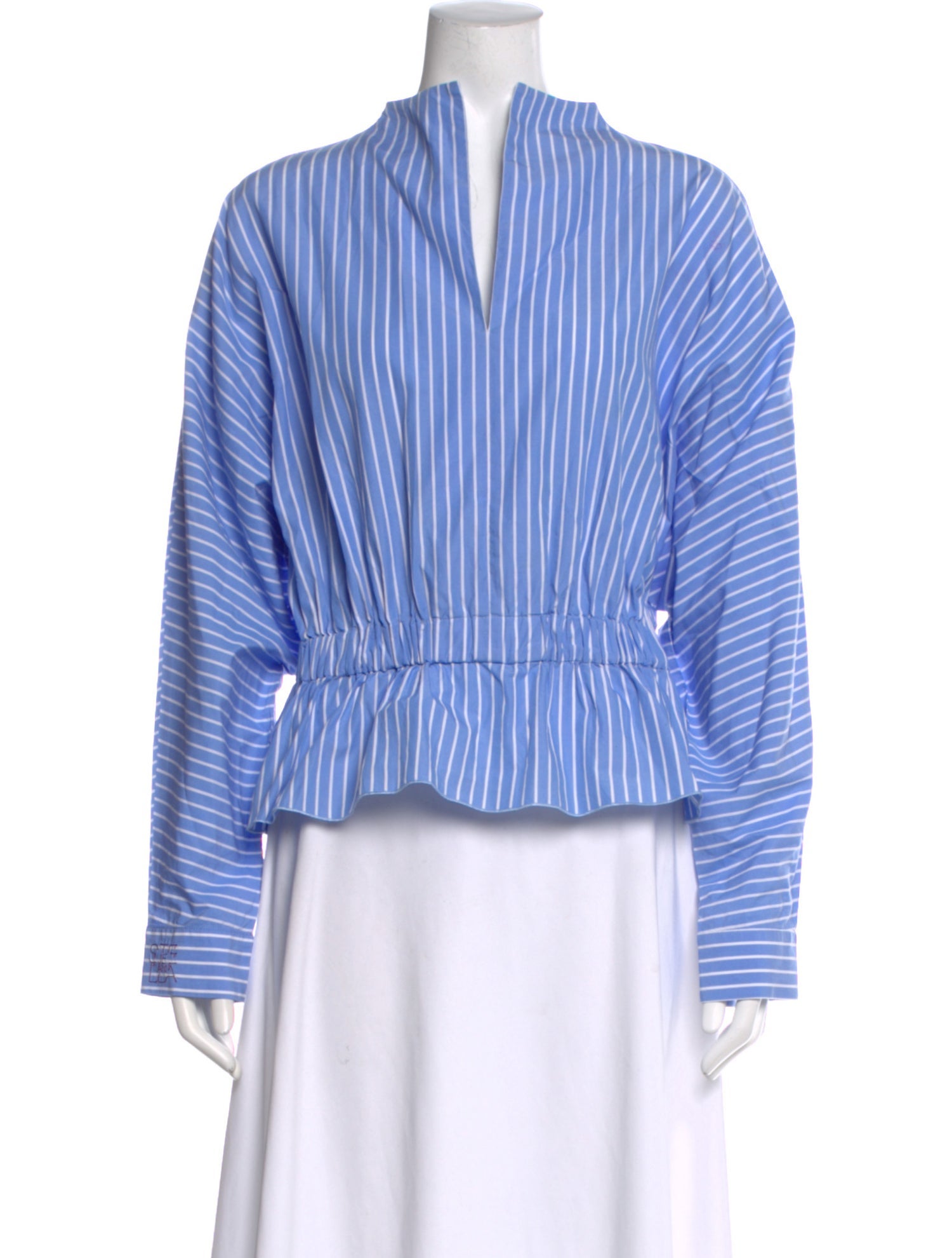 Stella Jean Striped Long Sleeve Blouse