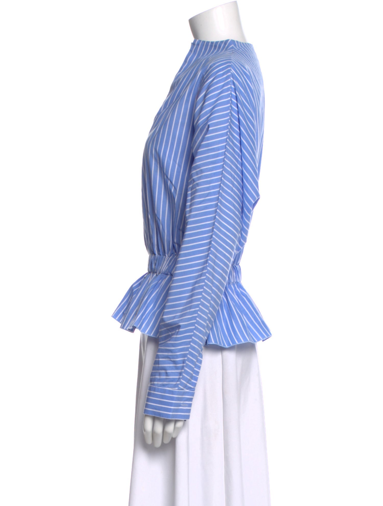 Stella Jean Striped Long Sleeve Blouse