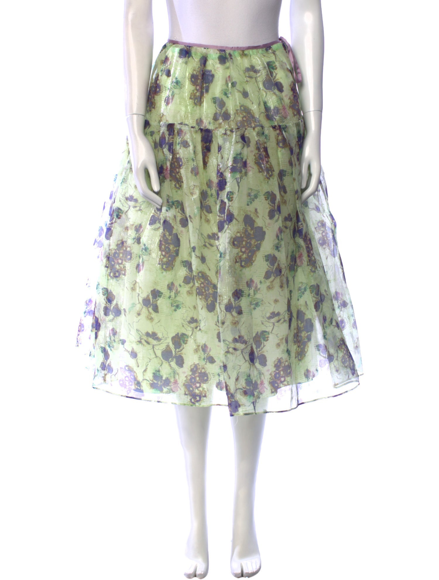 Leur Logette Silk Midi Length Skirt w/ Tags