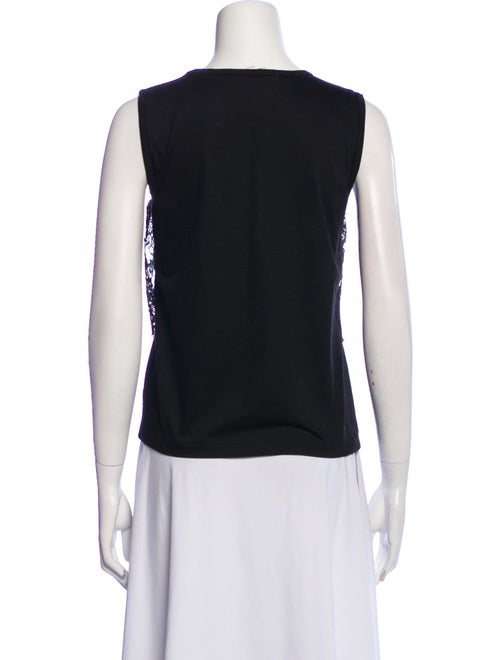 Leur Logette Lace Pattern Crew Neck Top