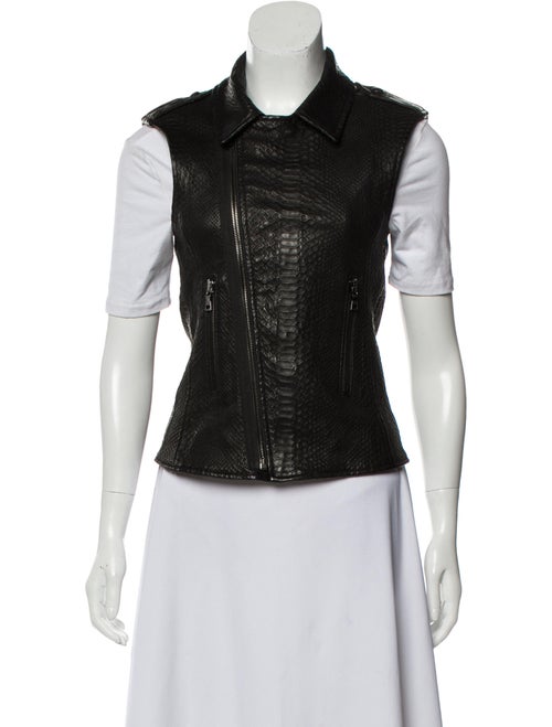 RtA Denim Lamb Leather Vest Denim